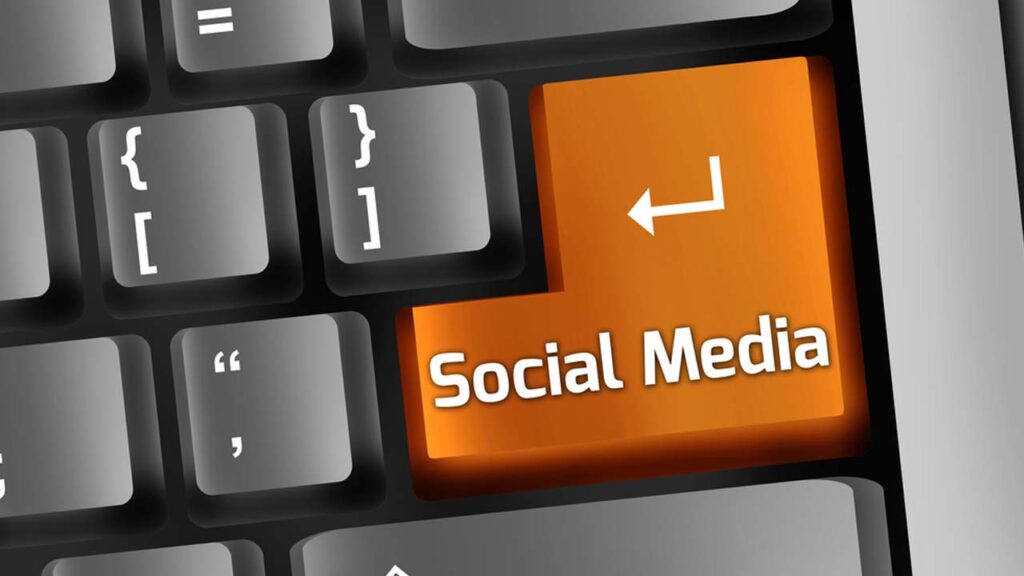 keyboard depicting different social media platforms for digital marketing